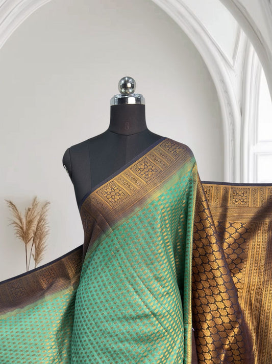 Royal Banarasi Silk Saree Green