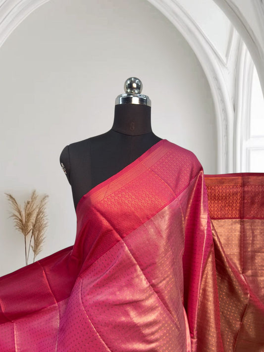 Banarasi Butti Semi Silk Saree Pink