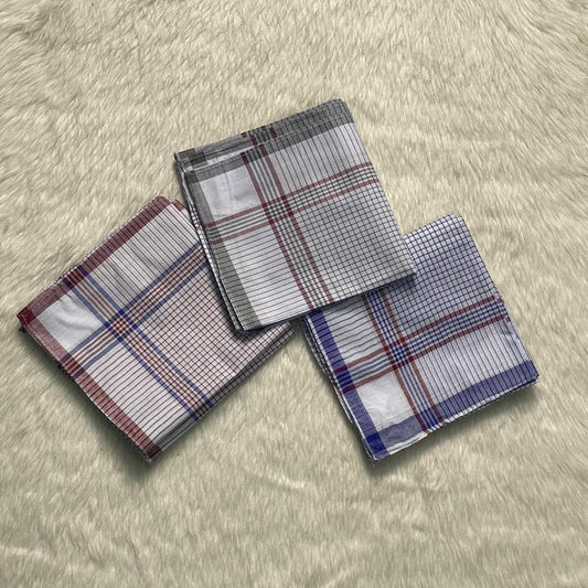 Kerchiefs Checks Big (3 Piece Set)