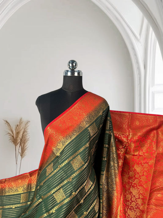 Royal Look Semi Silk Wedding Collections Green