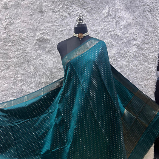 Banarasi Butti Soft Silk Dark Green