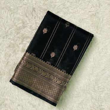 Pure Banarasi Silk Black