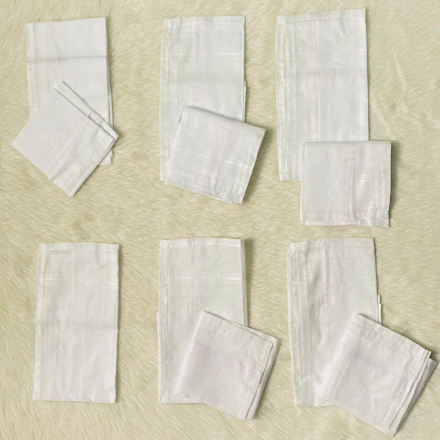 Kerchiefs White (6 Piece Set)