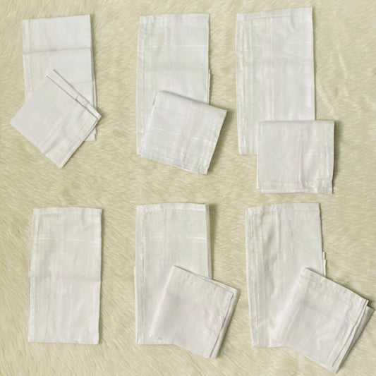 Kerchiefs White (6 Piece Set)
