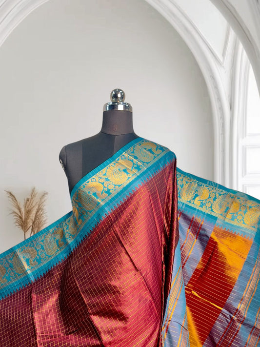 Sungidi Silk Saree Meroon