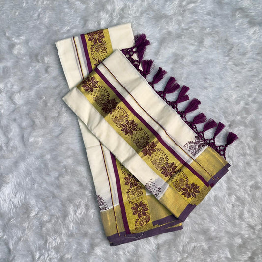 Floral Pattern Set Mund Purple