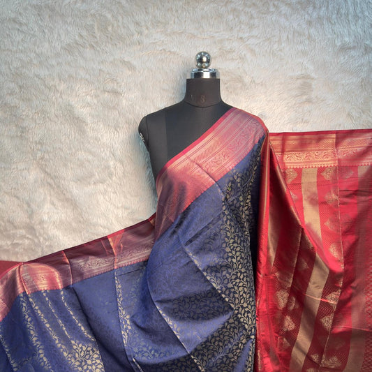 Brocade Silk Wedding Collection Blue