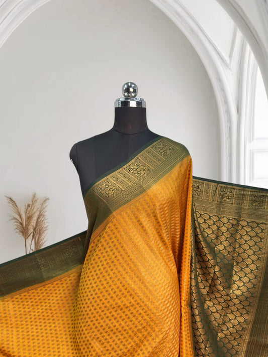Royal Banarasi Silk Saree Yellow