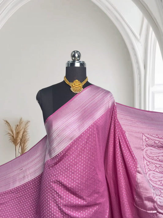 Banarasi Butti Chanderi Silk Pink