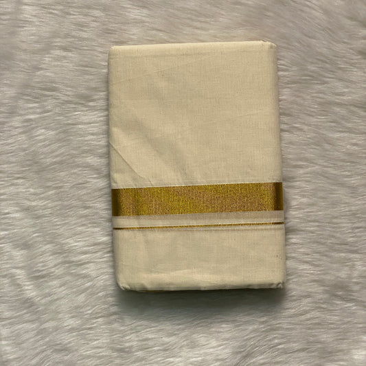 Pure Cotton Veshti with Rich Gold Border