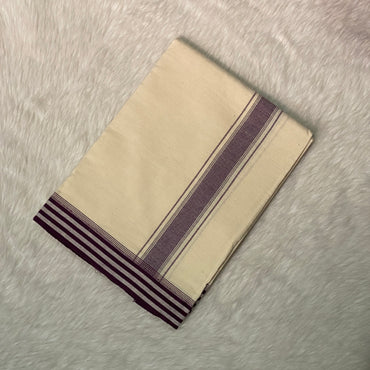 Traditional Dhoti with Double Stripe Border