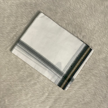 Multicolor Border Cotton Dhoti