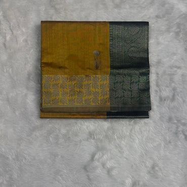 Floral Aura Semi-Silk Saree Yellow