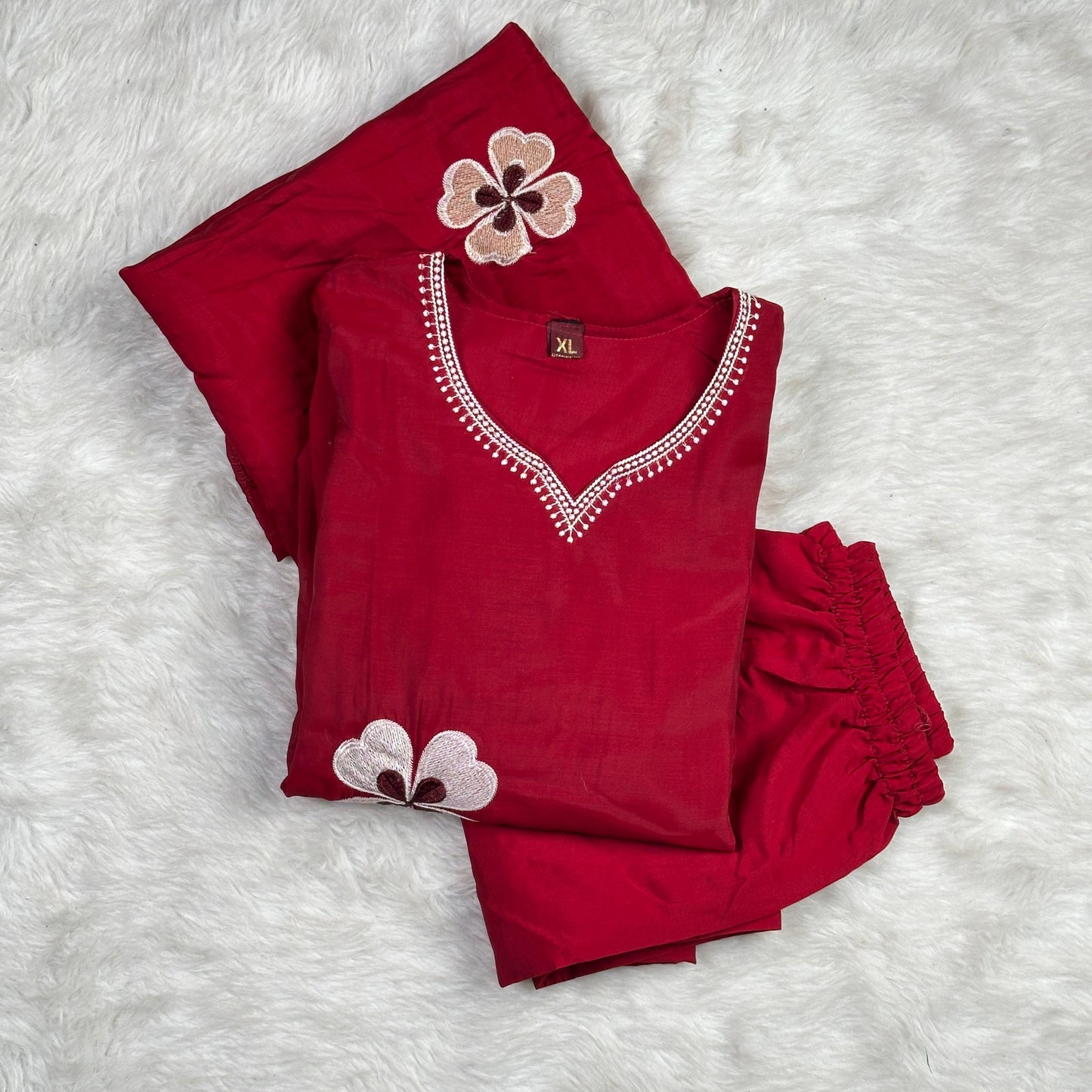 Salwar 3 Piece Set Readymade Salwar Red