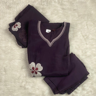 Salwar 3 Piece Set Readymade Salwar Purple