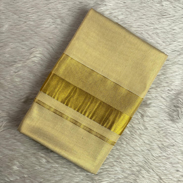 Tissue Kerala Saree with Rich Golden Design