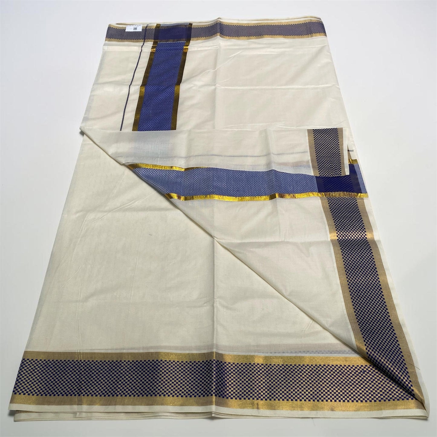 Semi Tissuue Kerala Saree with Solid Border Violet