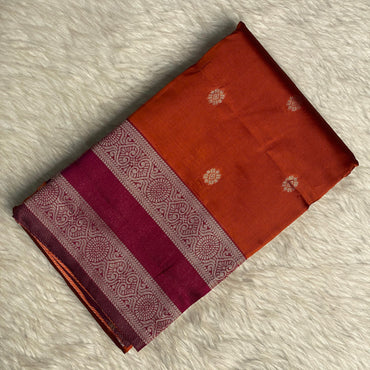 Khushbhu Soft Silk Saree with Butta work & Double Zari Border