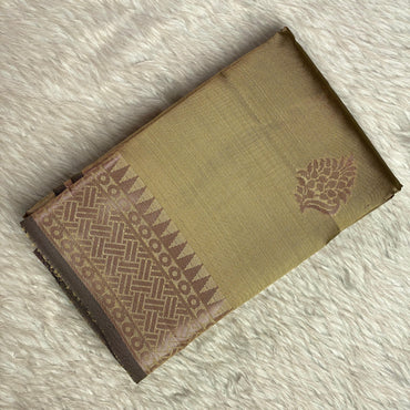 Soft Silk Saree with Floral Print Pastel Shade