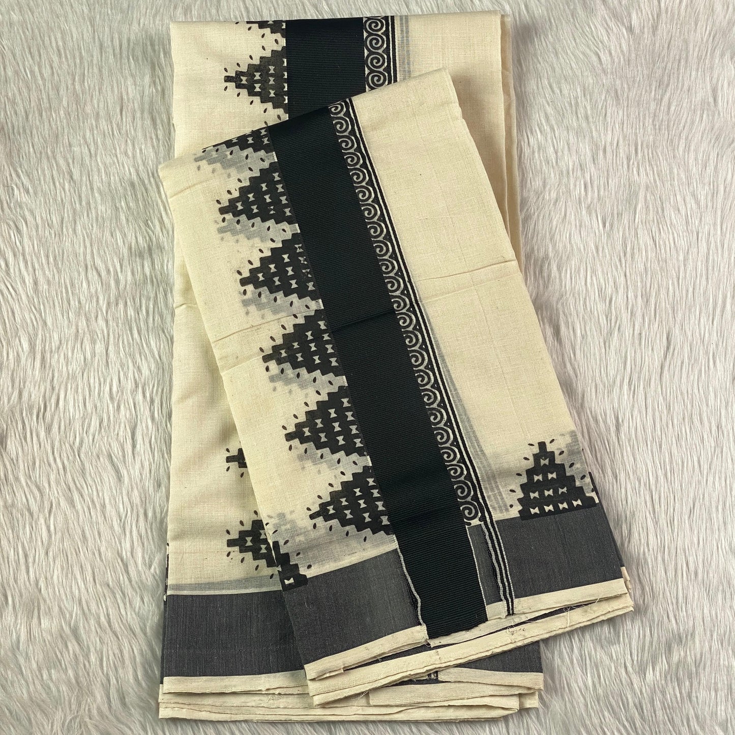 Set Mund with Black Vintage Temple Border