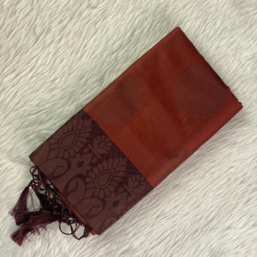 Theertha Soft Silk Saree Brown