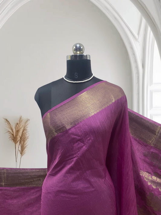 Kavitha Jute Saree Pink