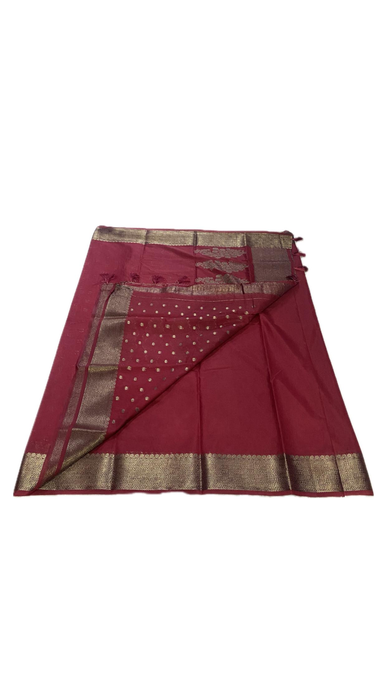Kavitha Jute Saree Red