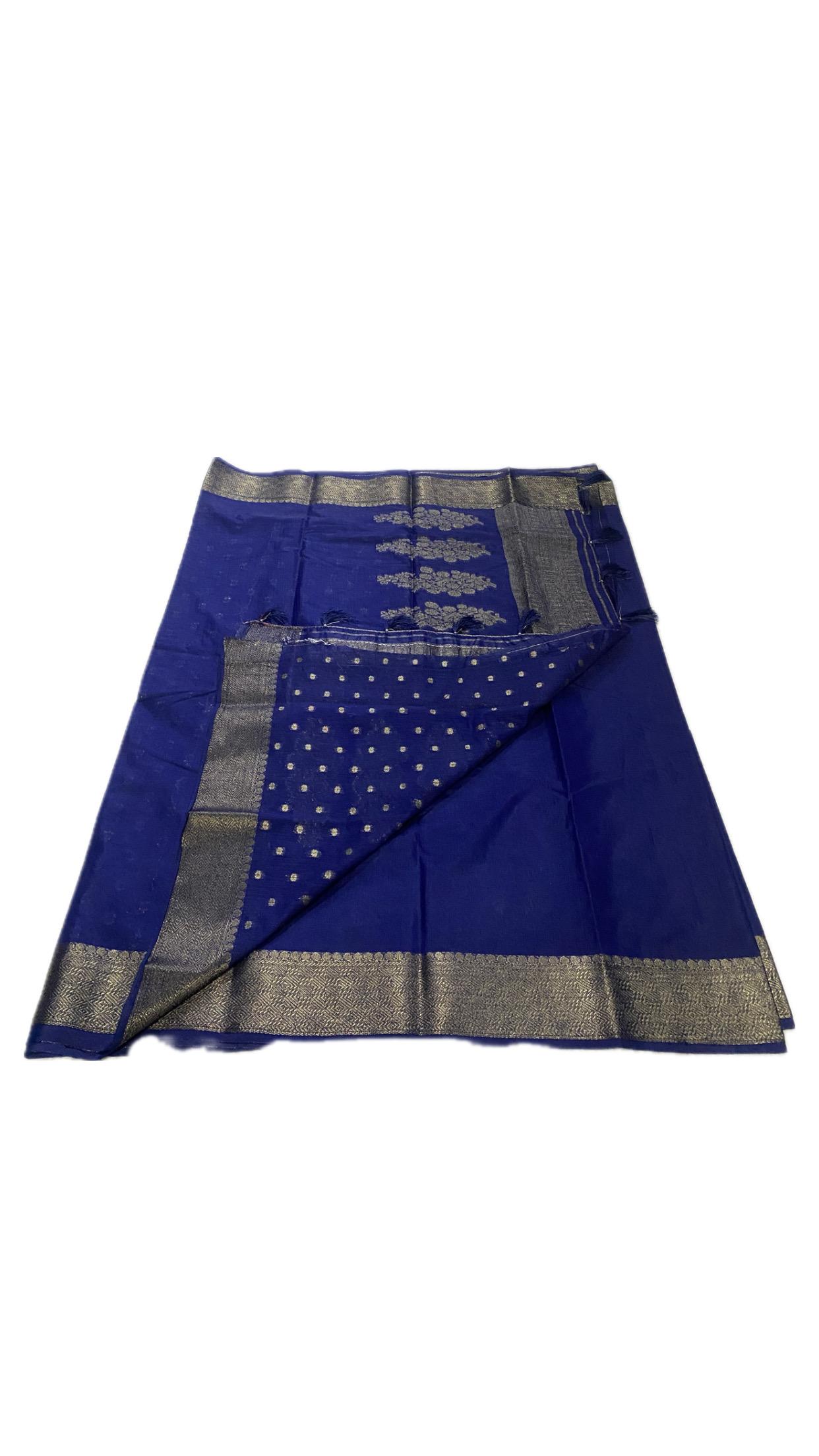 Kavitha Jute Saree Navy Blue