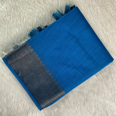 Kavitha Jute Saree Blue