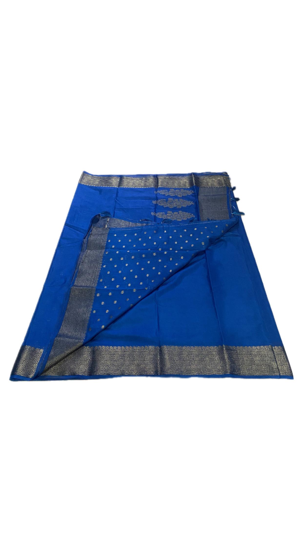 Kavitha Jute Saree Blue