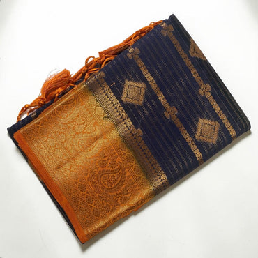 Gopika Georette Banarasi Saree Blue