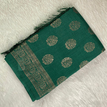 Vaigha Vichitra Jalar Kashmiri Silk Green Dress Code