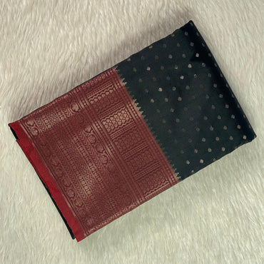Priya Banarasi Butti Silk Saree Black