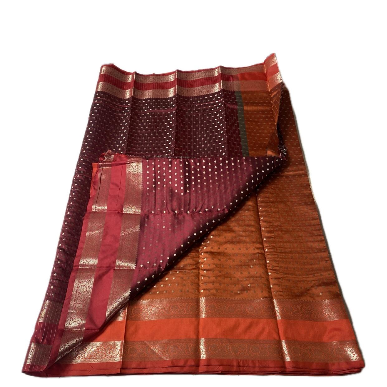 Priya Banarasi Butti Silk Saree Orange