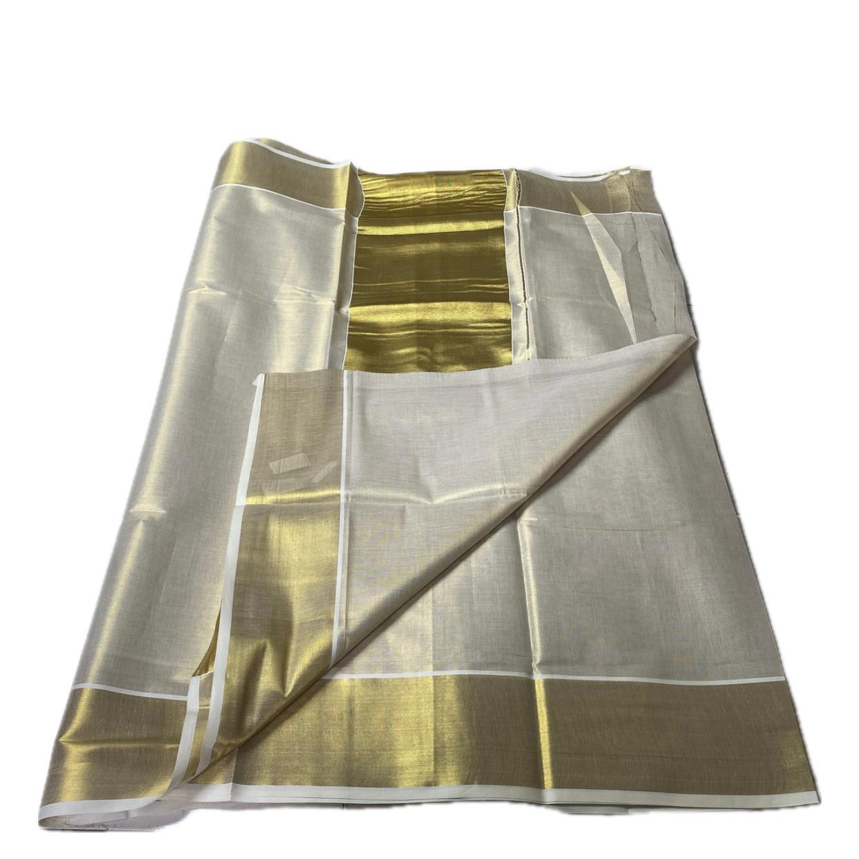 Dhanu Set Saree With Big Golden Kasavu