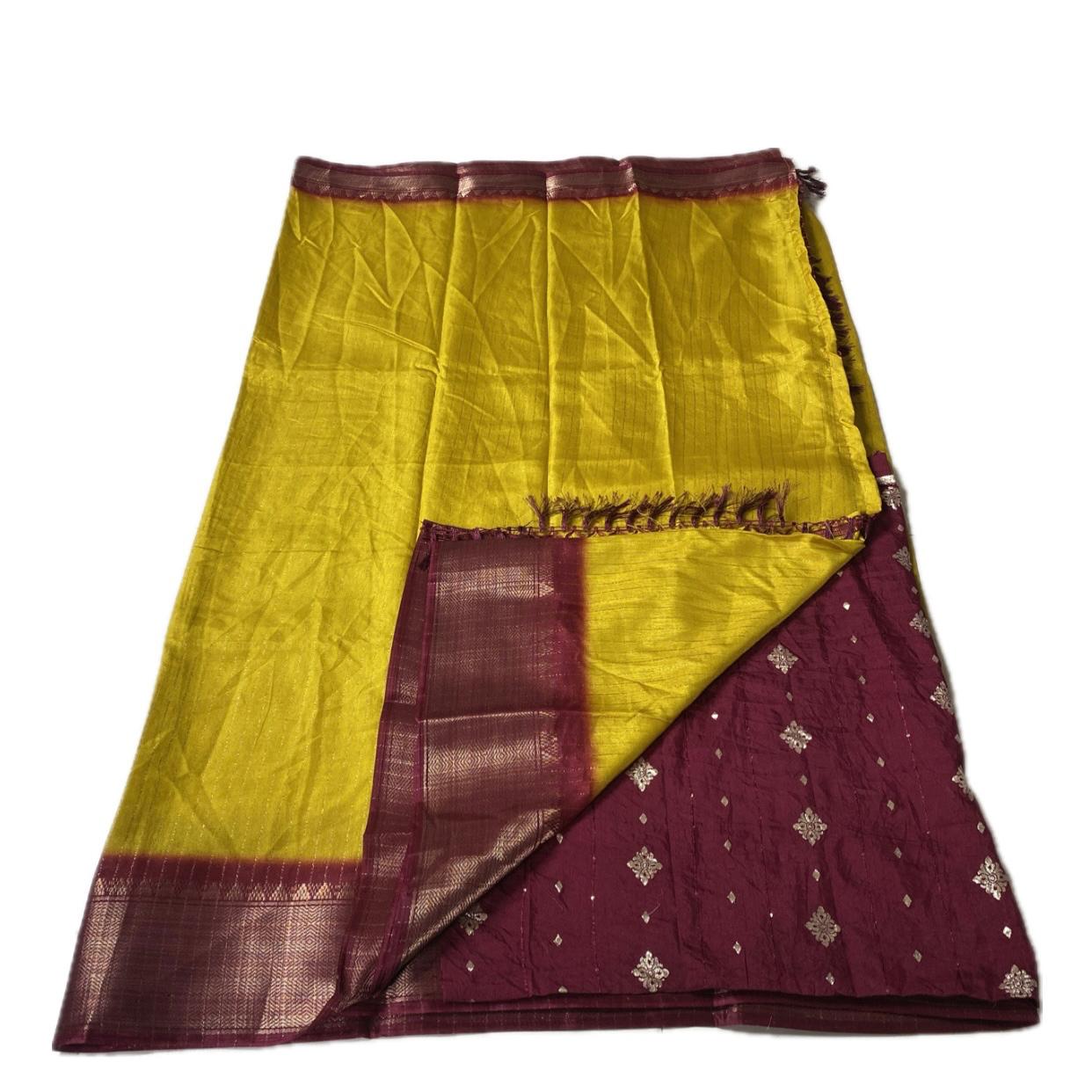 Monalisa Georgette and Light weight Saree Yellow