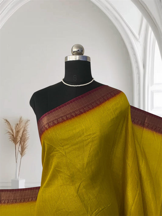 Monalisa Georgette and Light weight Saree Yellow
