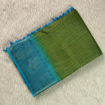 Monalisa Georgette and Light weight Saree Green