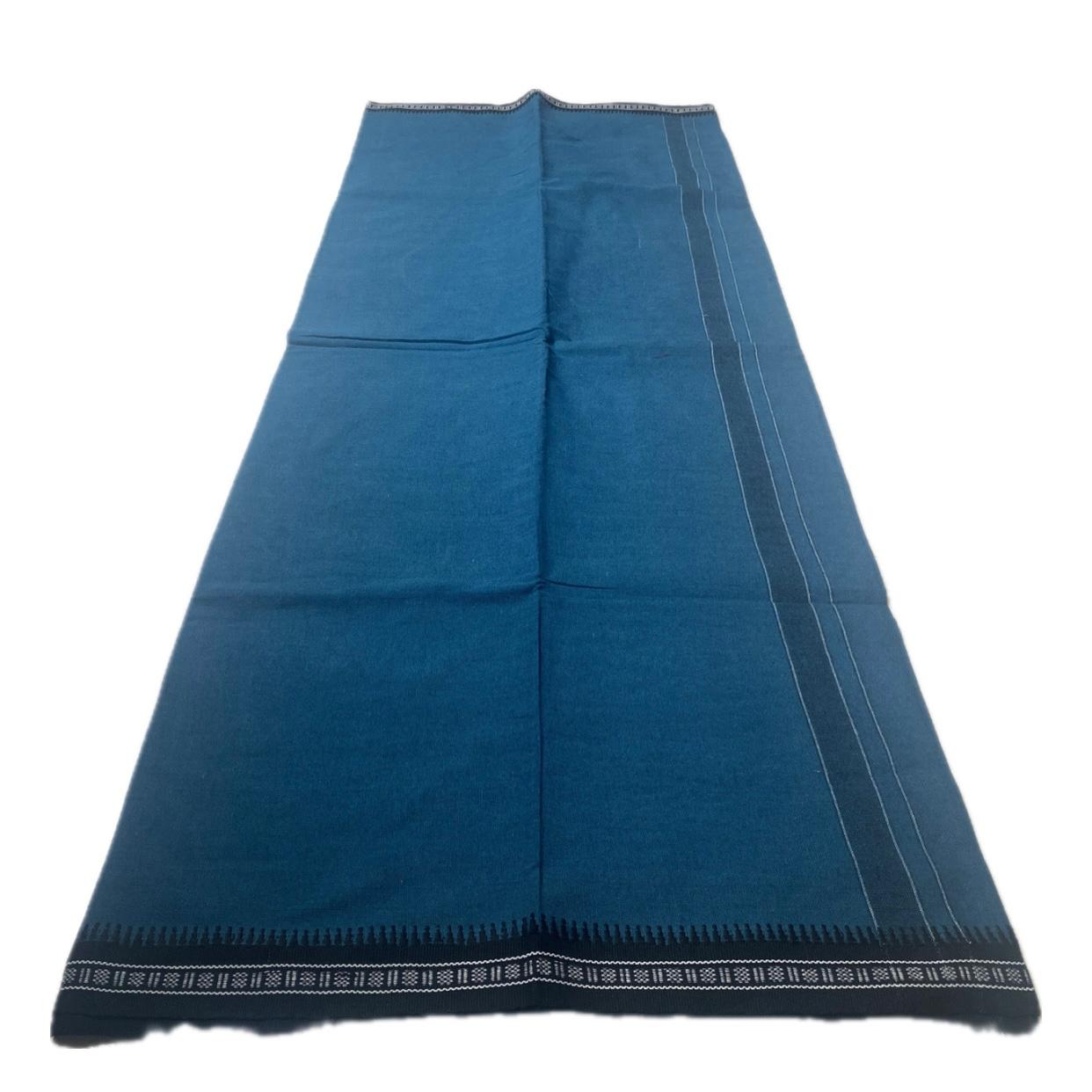 Men Dhoti Blue with Black Border