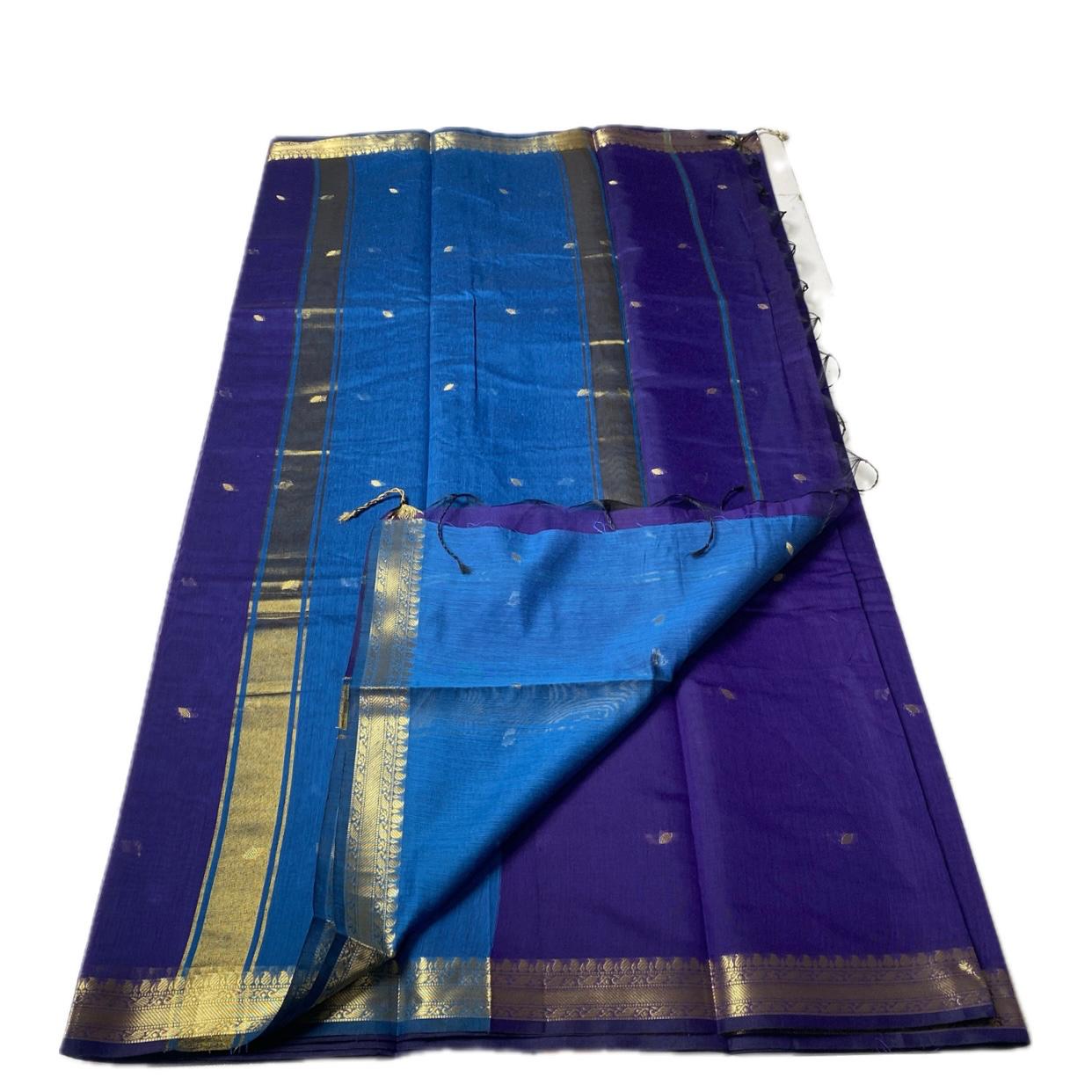 Paru Violet Chanderi Cotton Saree