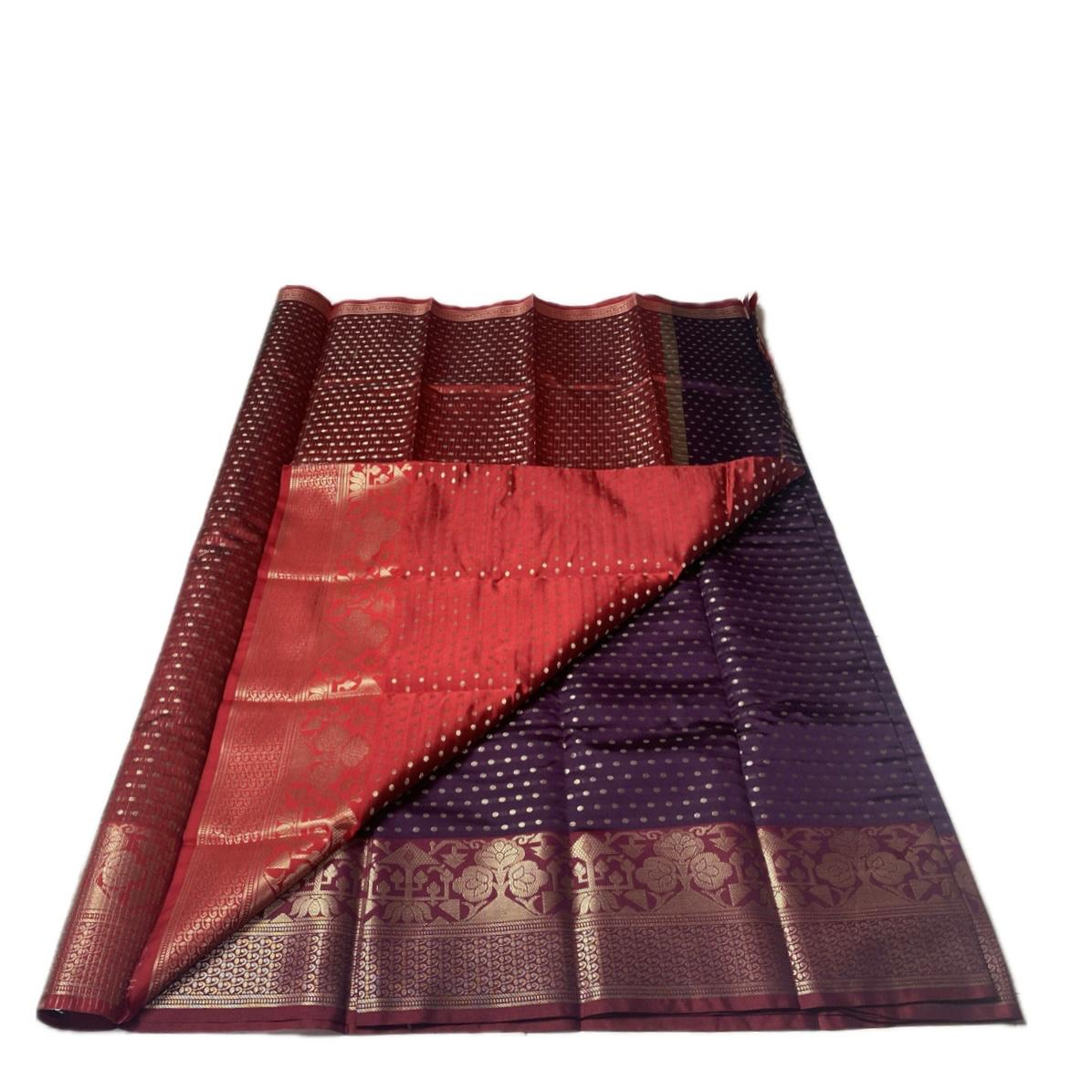 Priya Banarasi Butti Silk Saree Purple