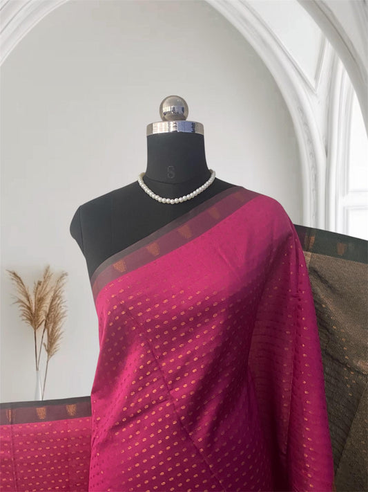 Diya Silk Saree with butta work Pink
