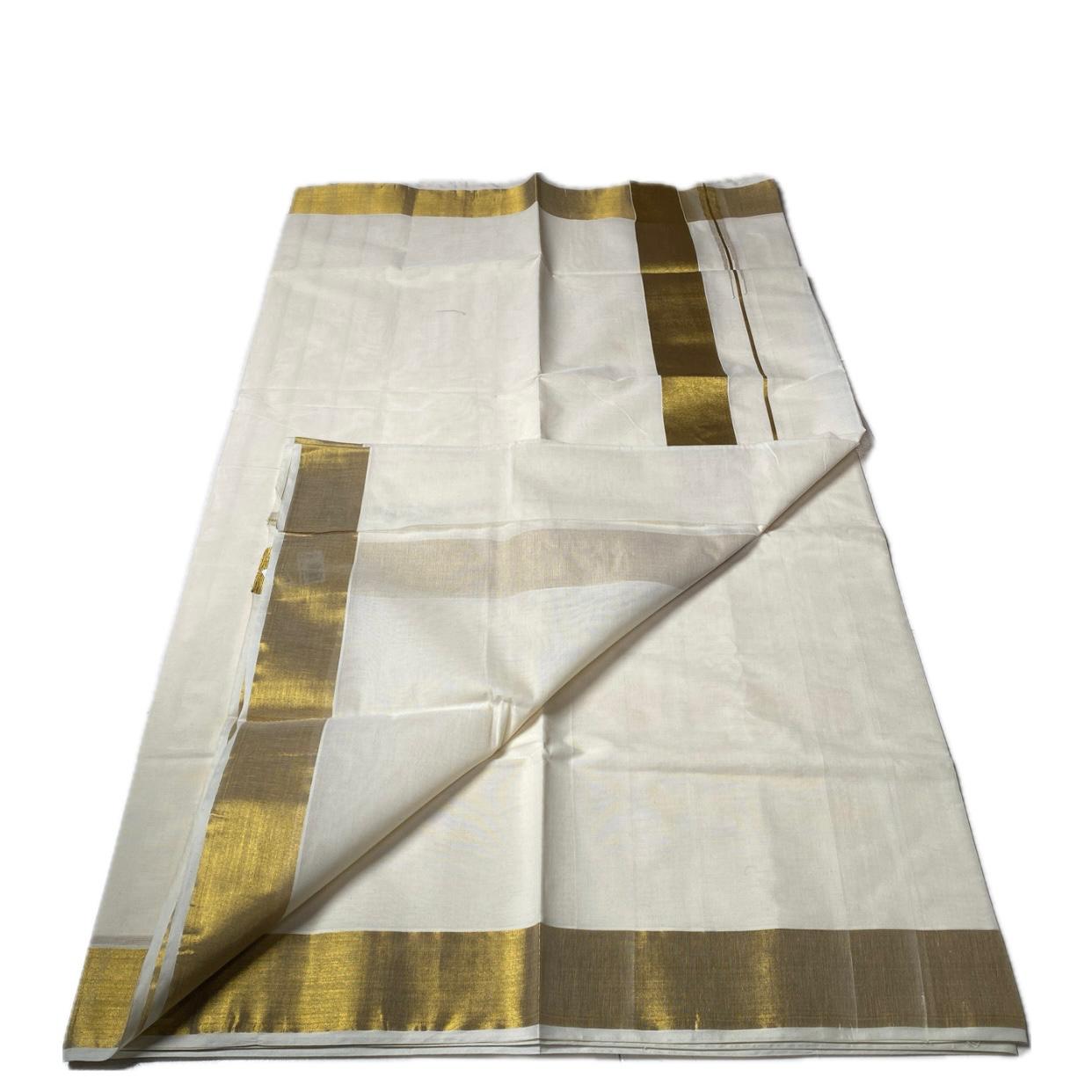 Thulasi Cotton Kerala Kasavu Saree