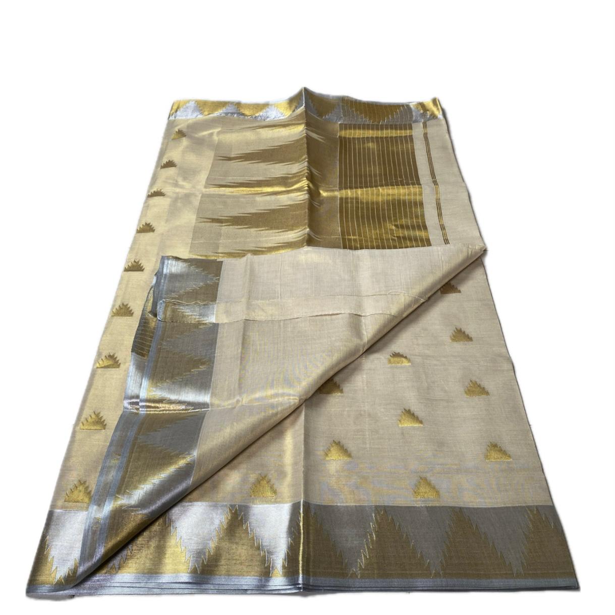 Geometric Tissue Kerala Saree