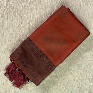 Theertha Soft Silk Saree in Brown
