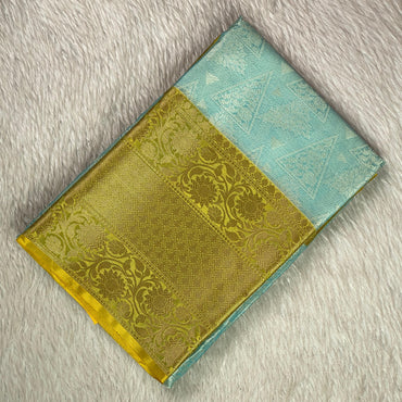 Devanshi – Premium Silk Saree with Rich Golden Zari Border