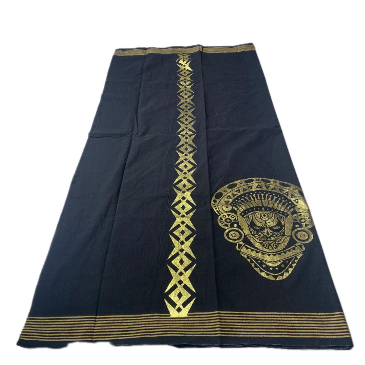Theyyam Golden Foil Printed Dhoti for Men