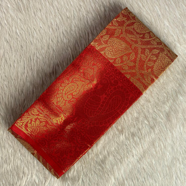 Panchali Warm Golden Glow Semi Silk saree in Orange