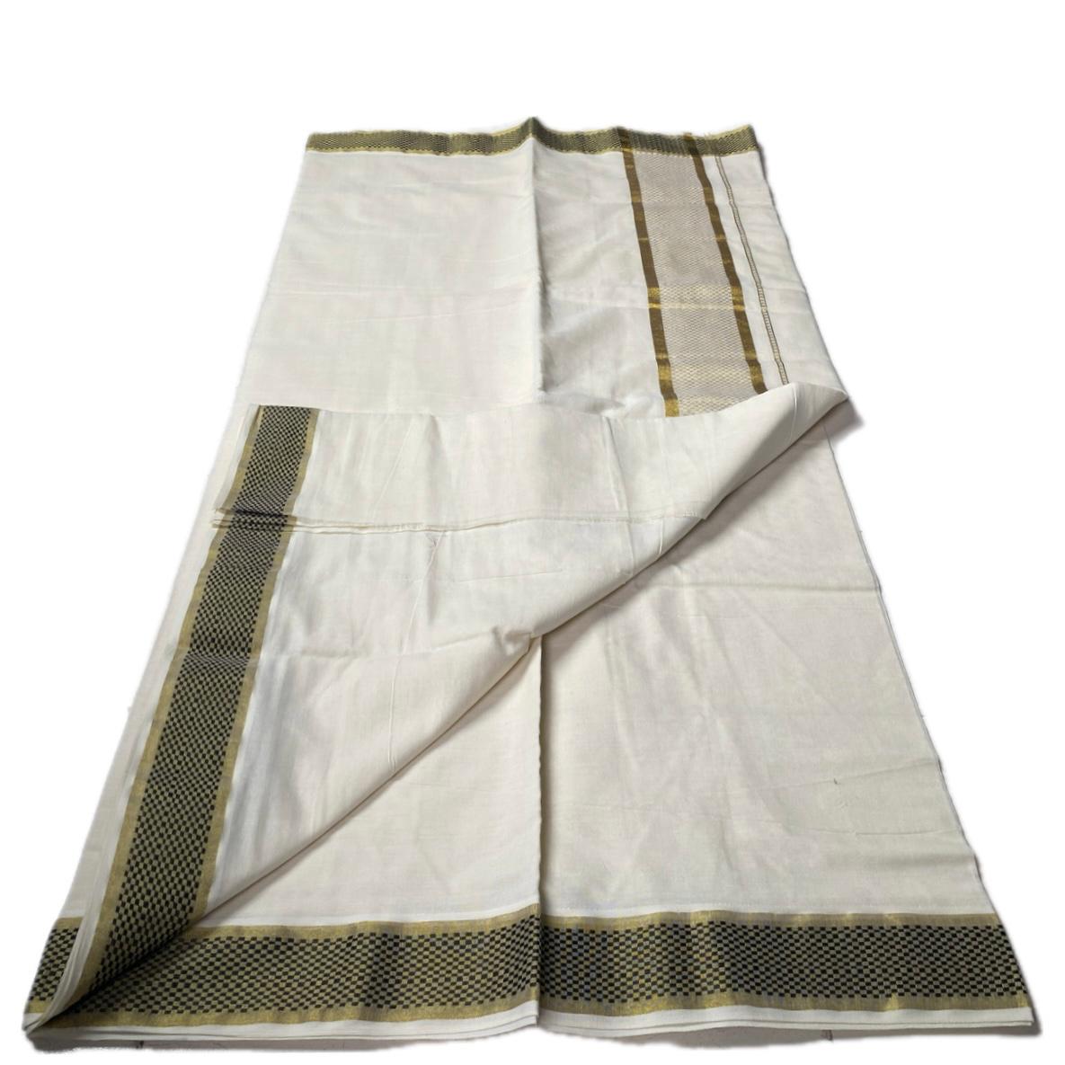 Golden Beige Woven Temple Work Silk Saree