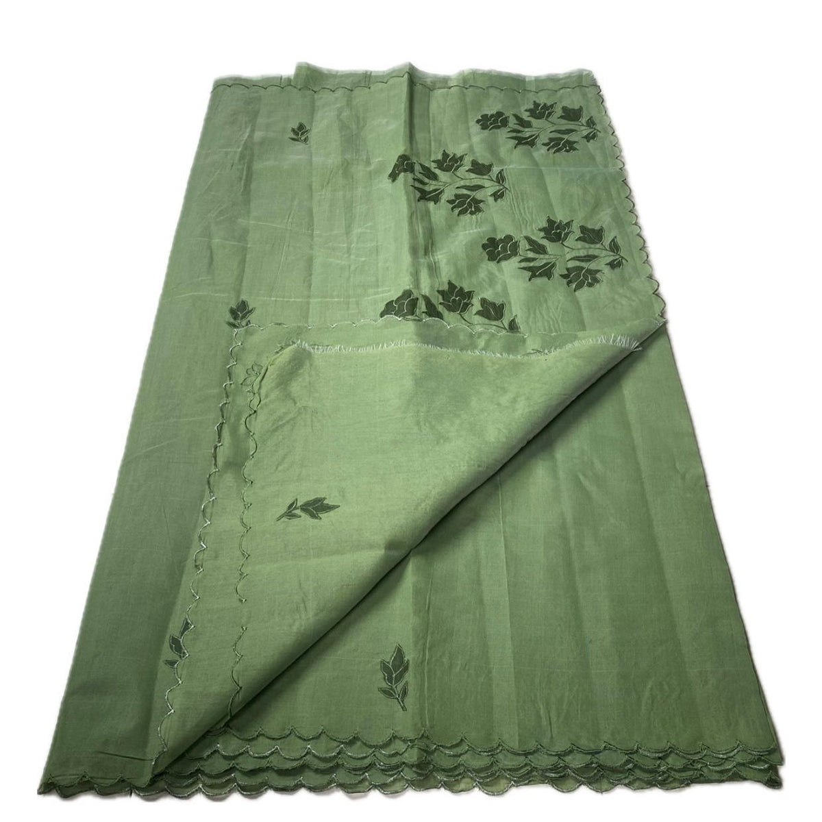 Floral Embroidary Chanderi Cotton Saree